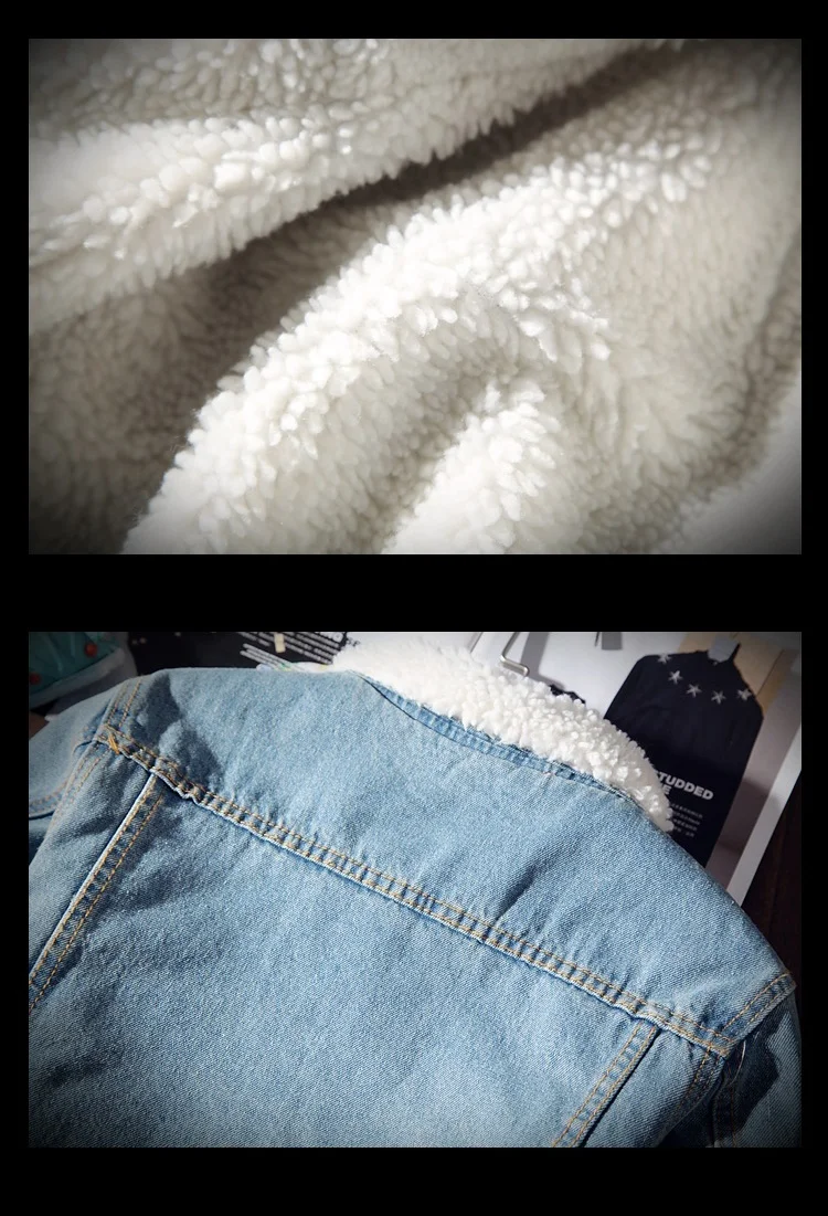 Мужская куртка и пальто трендовая Теплая Флисовая джинсовая куртка зимняя модная мужская джинсовая куртка верхняя одежда мужская Ковбойская Одежда homme S-2XL