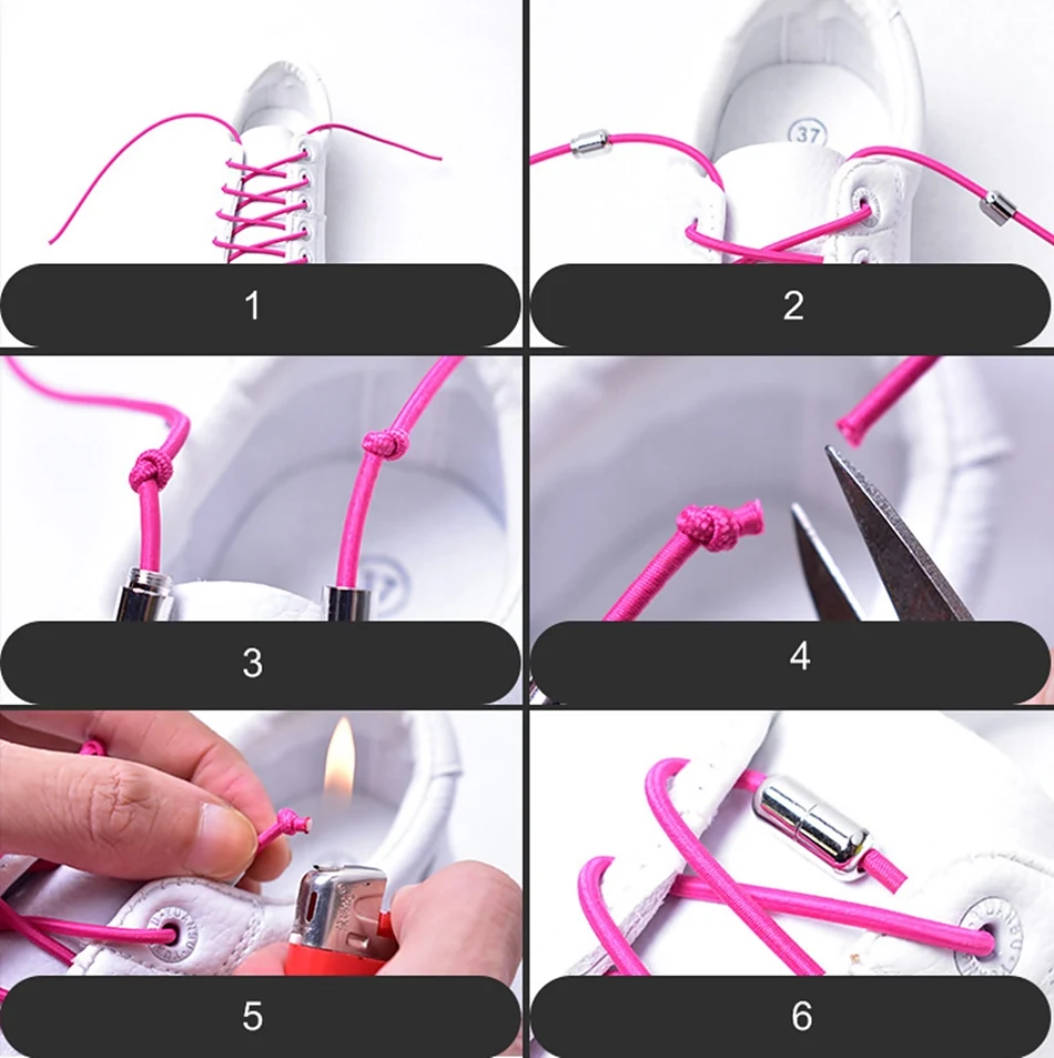 1 пара эластичные шнурки без завязок блокировки круглые шнурки для ботинок для детей и взрослых кроссовки Быстрый шнурки обувные шнурки
