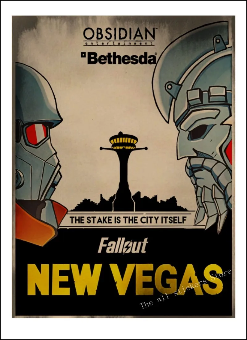 Fallout 3 4 игровой постер серия ретро плакат крафт бумага бар кафе домашний декор