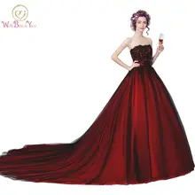 Прогулка рядом с вами настоящие черные и бордовые Вечерние Платья без Бретелек Кружевное бальное платье длиной до пола кружевное сзади длинное платье для выпускного вечера