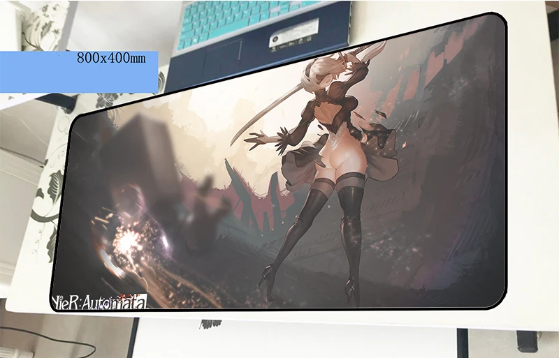 

nier automata mousepad 800x400x3mm wrist rest gaming mouse pad gamer mat anime computer desk padmouse keyboard large play mats