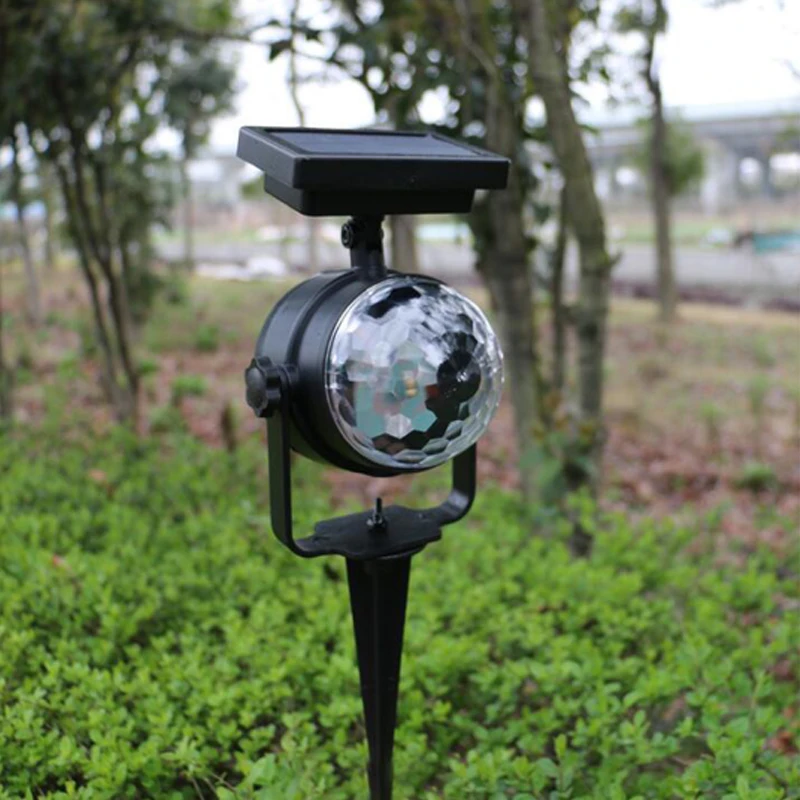 Solar Powered Rotatable Colorful Solar Projection Lamp Outdoor  Lawn Lamp Waterproof Solar Lights for Garden Decoration (8)
