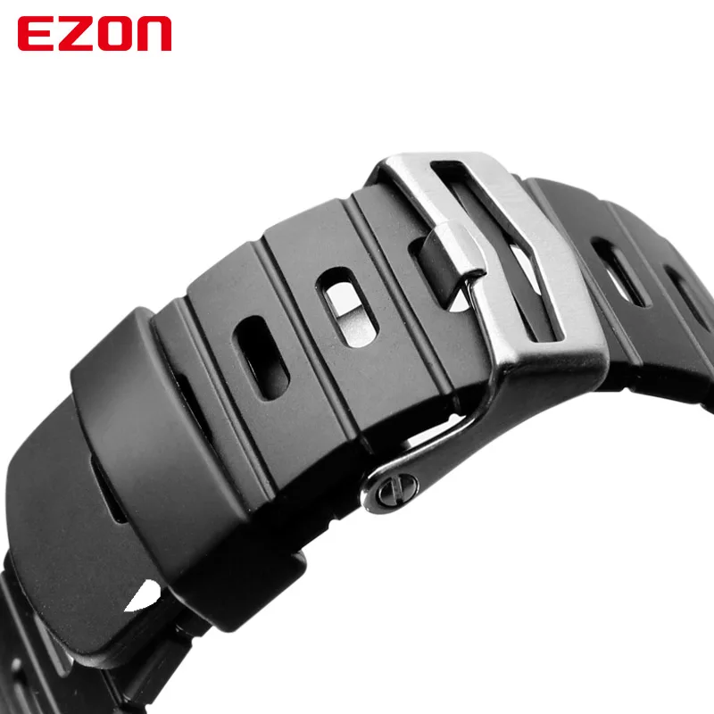 Original 24mm Black Silicone Rubber Watch Strap Sports Watch Band For