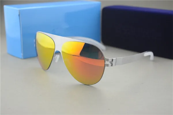 Модные женские солнцезащитные очки от бренда Franz, дизайнерские солнцезащитные очки пилота для женщин и мужчин, солнцезащитные очки для женщин, зеркальные солнцезащитные очки - Цвет линз: Silver VS Red