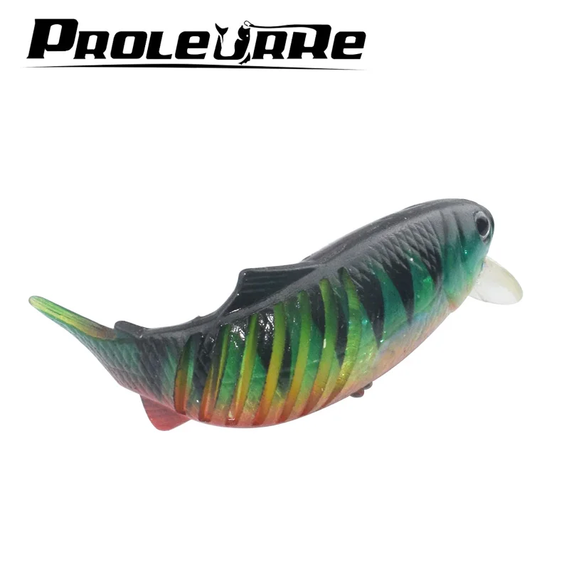 

Proleurre 1PC 10.5CM 20G Soft Tail Lead Fish Lure Artificial Excellent Soft Bait Fishing Lures interior contains steel balls