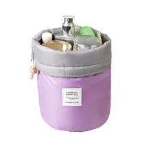 TTOU Fashion Barrel Shaped Cosmetic font b Bag b font Make up font b Bag b