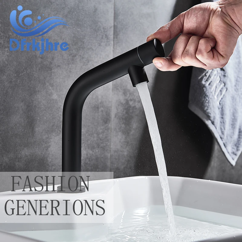 

Dfrkjhre Basin Faucet basin Cold Tap Bathroom shower faucets bath water Deck Mounted Faucets taps(Black , Nickle Brushed )