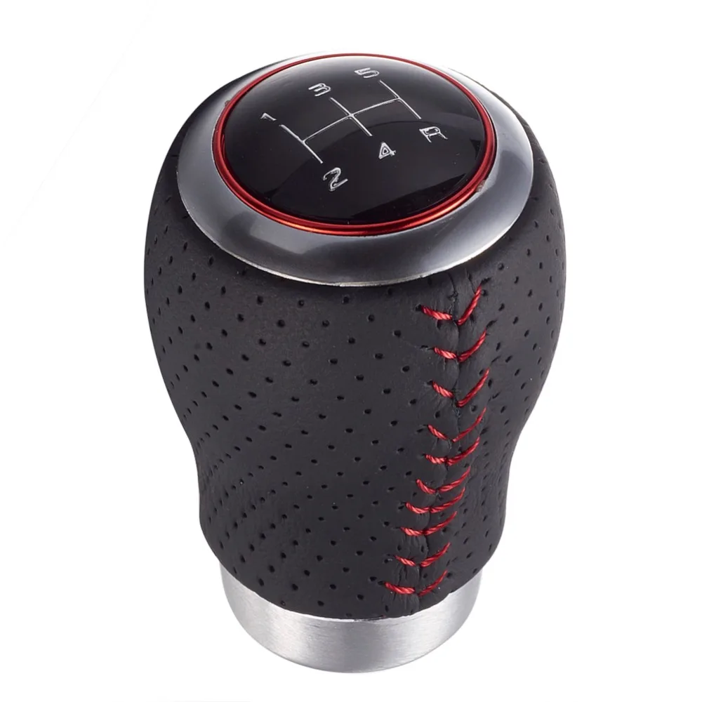 Black Bashineng Stick Shift Knob Leather Universal Gear Shifter Head for Most Manual Automatic Car 