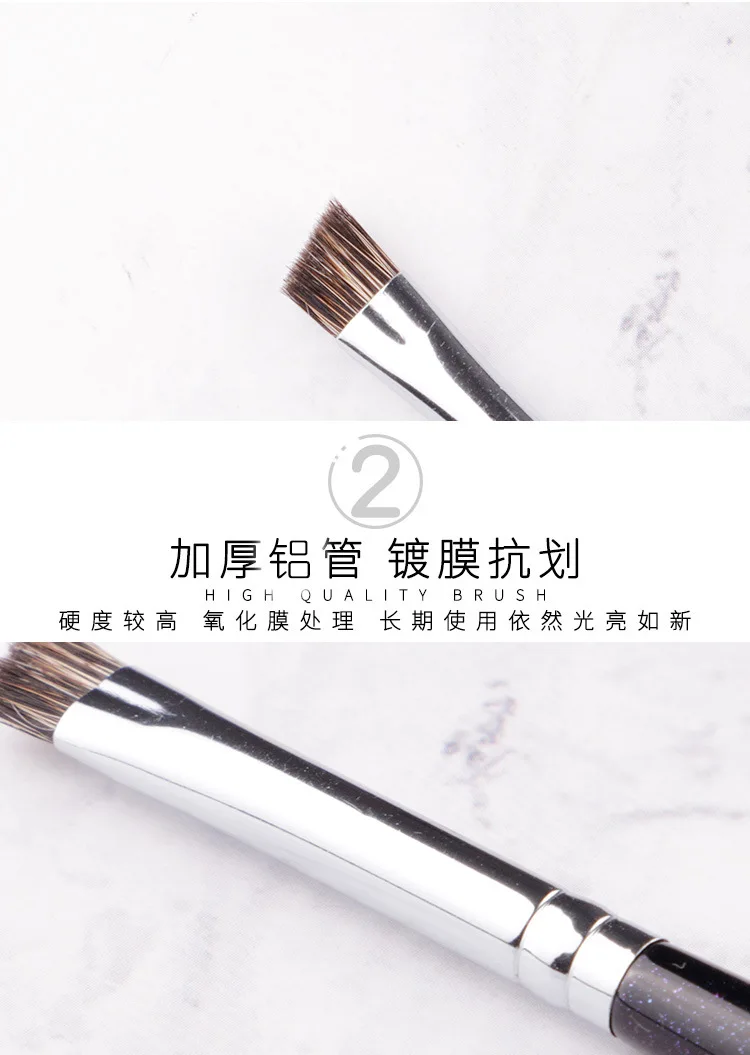 1 piece 043 Angled Eyebrow Makeup Brushes Eye brow Dog hair Wood handle Professional Make up tools