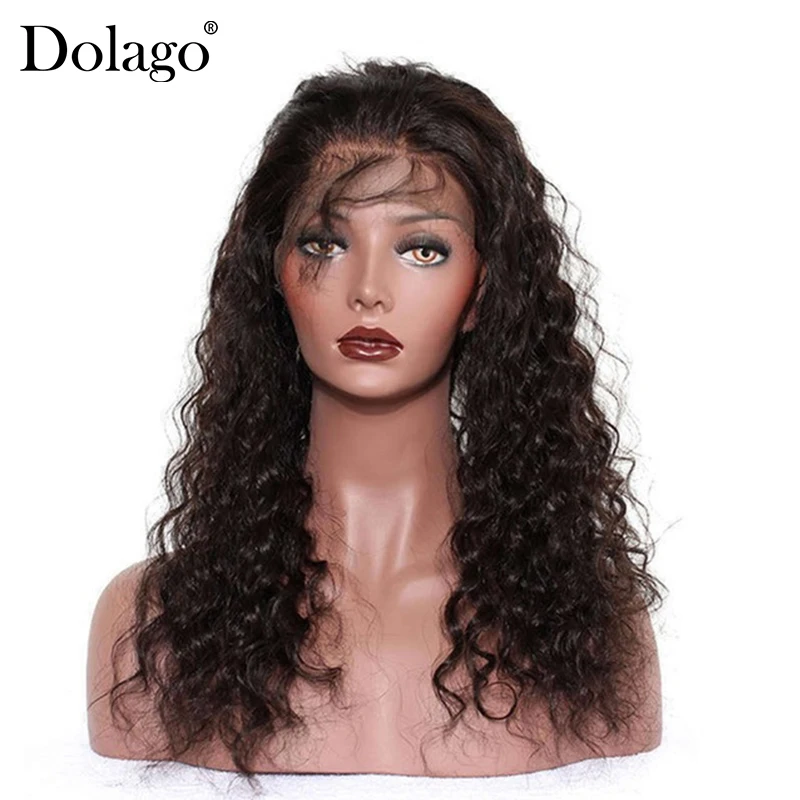 Свободная волна 360 кружева фронтальный заказ с сеткой с детскими волосами бразильские Remy человеческие волосы натуральные волосы Цвет Черный Dolago