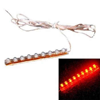 

TOYL Red 9 Led Flexible Strip Motorcycle / Car / Boat Light 12V