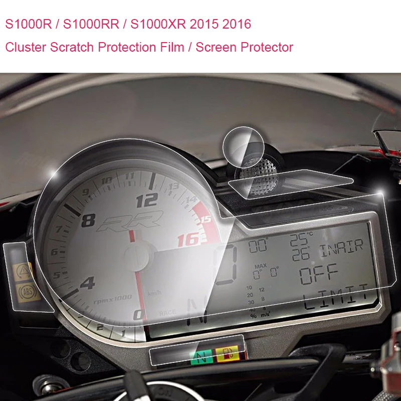 для BMW S1000R S1000RR S1000XR 2015 2016 кластера Скреста-защитная пленка протектор экрана 100% Новый для BMW S1000R S1000RR S1000XR 2015 2016 кластера Скреста-защитная пленка протектор экрана 100% Новый