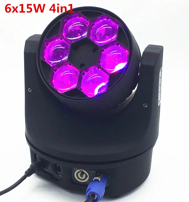 6x15w Rgbw 4in1 Led Beam Eyes Bee Moving Head Light Dmx Stage Light