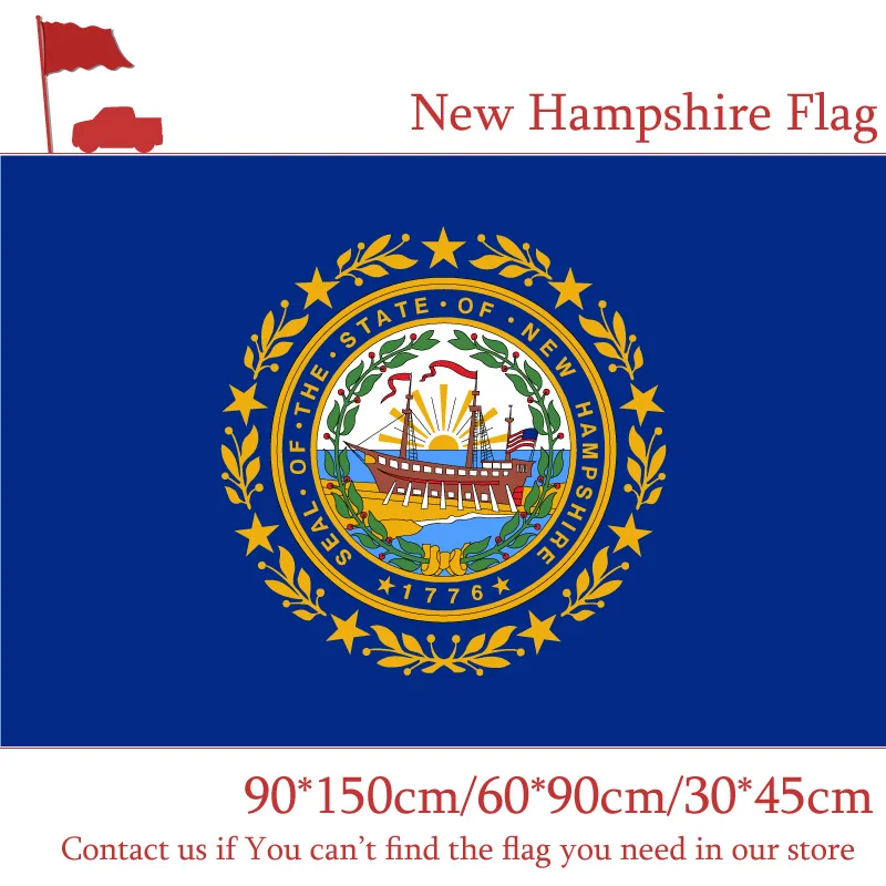 

New Hampshire State Flag American Flag 90*150cm 60*90cm Digital Printing 30*45cm Car Flag Activities Decorative Flag
