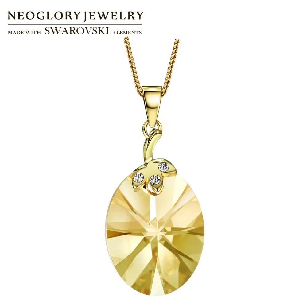 

Neoglory Austria Crystal & Rhinestone Charm Long Necklace Exquisite Oval Design For Party Jewelry Lady Classic Sale