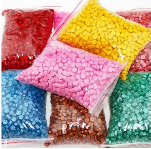 Selo do Selo da Cera Selo da Cera de Selagem para Retro Varas de Cera Selo do Envelope do Casamento Cartão de Contas Cores Novo Pílula Granular Selo 1000pecs 24 3 da cera Selo Da Cera de Selagem