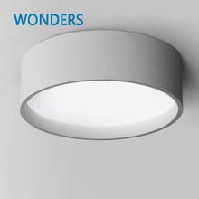 Modern LED Dimerable Ceiling Lighting Matt Black and White Dia 39 60cm Kitchen Living Room Ceiling