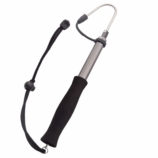 Buy 60CM Stainless Steel Telescopic Fishing Gaff Grip Holder Hook shape Fish