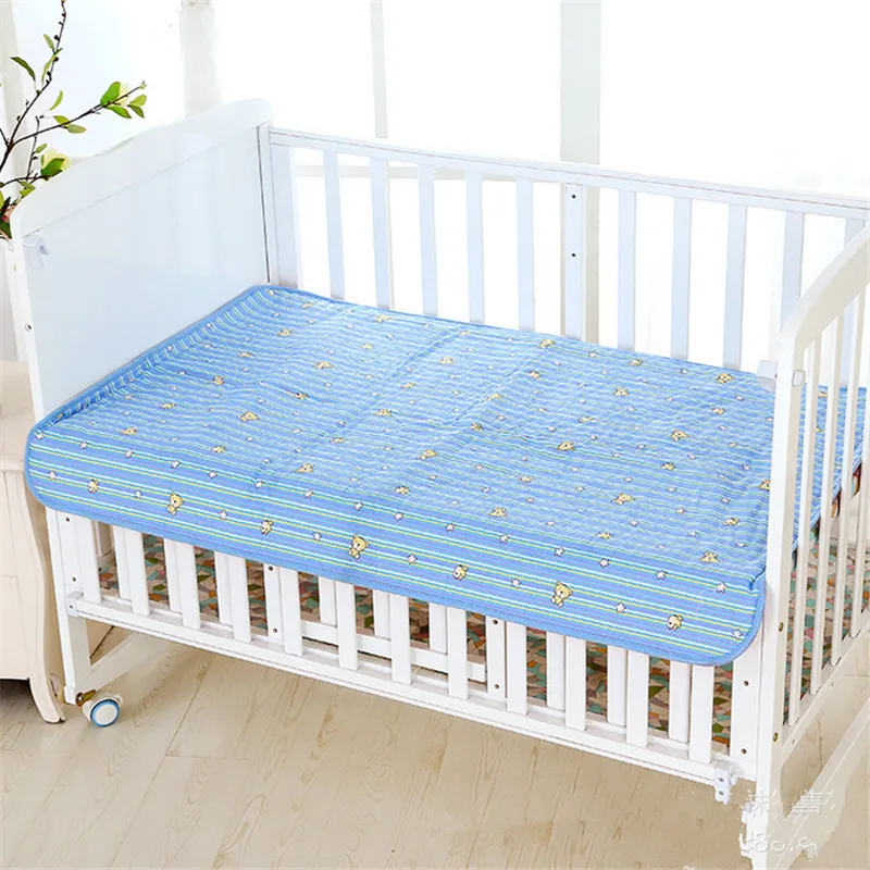 

Kids Soft Sheet Playmat Blanket Care Carpet Period Clean Mat Cartoon Newborn Urine Pad Baby Waterproof Bedding Mat Cool 80*120cm