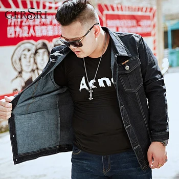

Gersri Mens Denim Jacket Trendy Fashion Hip Hop Streetwer Ripped Denim Jacket Mens Jeans Jacket Cowboy Big Size S-8XL