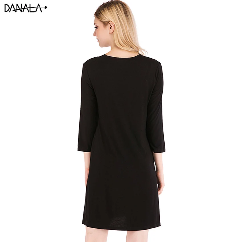 DANALA Modal Women Nightgowns Summer Sexy Lace Solid V-Neck Mini Night Dress Women Nightie For Women