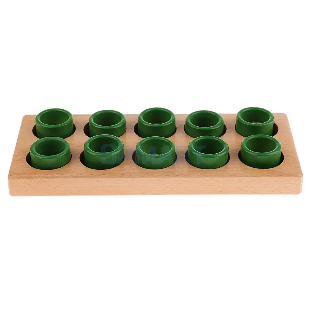 Montessori Wood Cylinders Touch Rough & Smooth Sensorial Material Teaching Aids Training Kids Learning Educational Toy