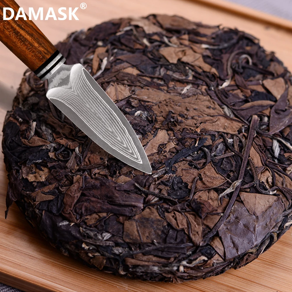 Дамасские Ножи, Дамасские Ножи, профессиональный нож из сандалового дерева чайная игла с деревянной ручкой и коробкой для черный чай, пуэр Tuos Biluochun