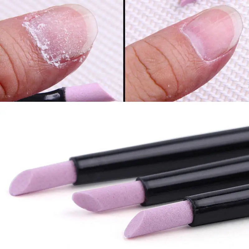 1PC przenośny kwarcowy szlifowanie Pen nożyczki do skórek paznokci martwa skóra Remover polski paznokci Manicure Stick pilniki do paznokci akcesoria narzędzia