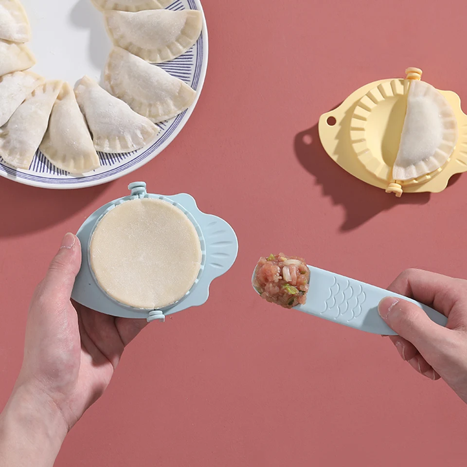 2019 New DIY Dumplings Maker Tool Wheat Straw Jiaozi Pierogi Mold Dumpling Mold Clips Baking Molds Pastry Kitchen Accessories 1