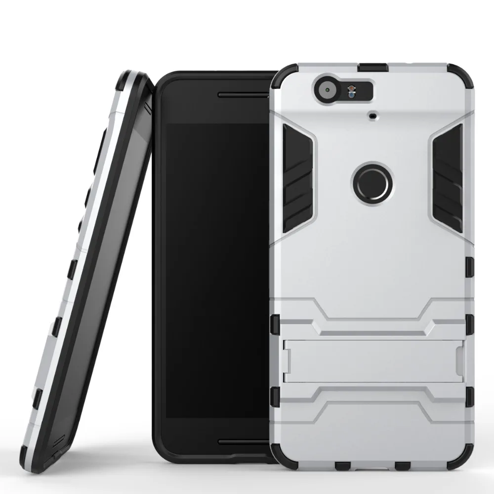 

Wekays For Huawei Nexus 6P 6 P Anti-Knock PC Silicone Armor Hard Stand Funda Case sFor Coque Huawei Nexus 6P Nexus6P Cover Cases