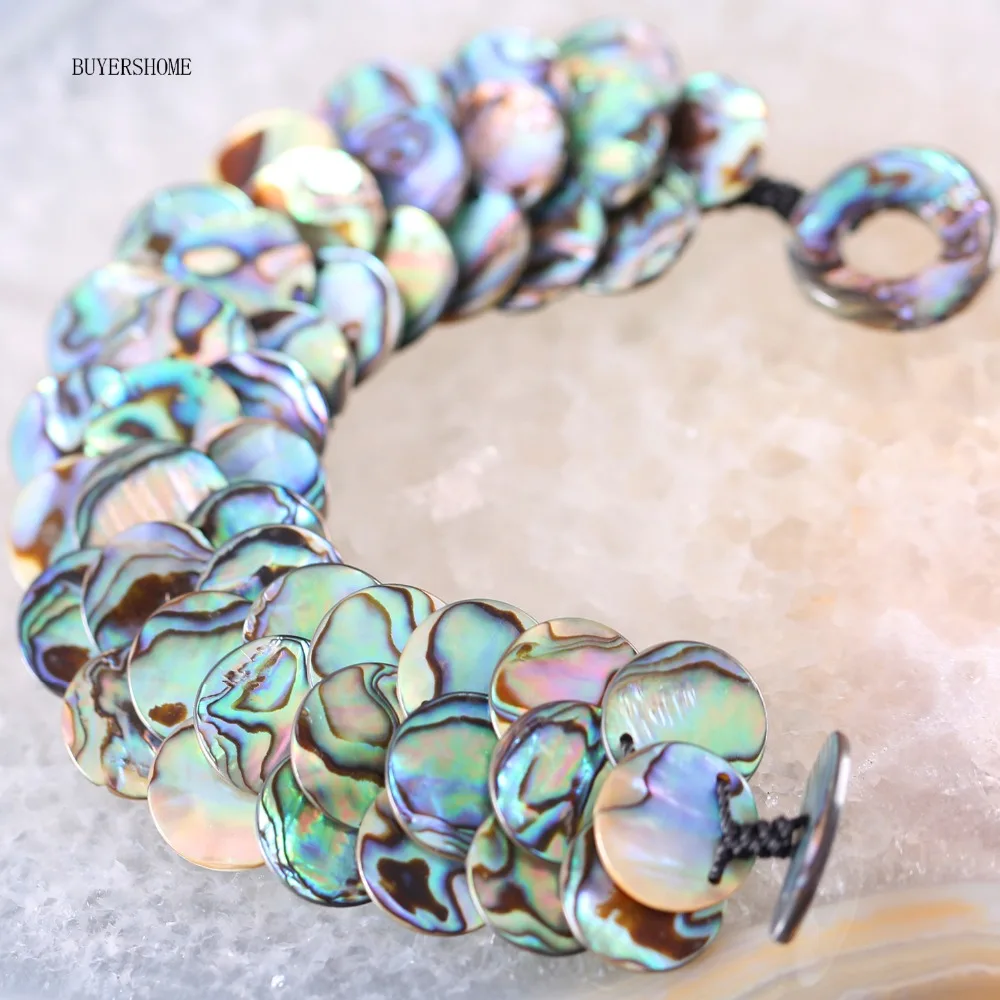 Free Shipping Handmade Jewelry Natural New Zealand Abalone Shell