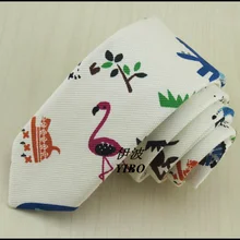 Цветной мультяшный животный мир, растение, дизайн, печать, галстук, хан издание, мальчик, досуг, мода 5 см, галстук высокого качества, распродажа
