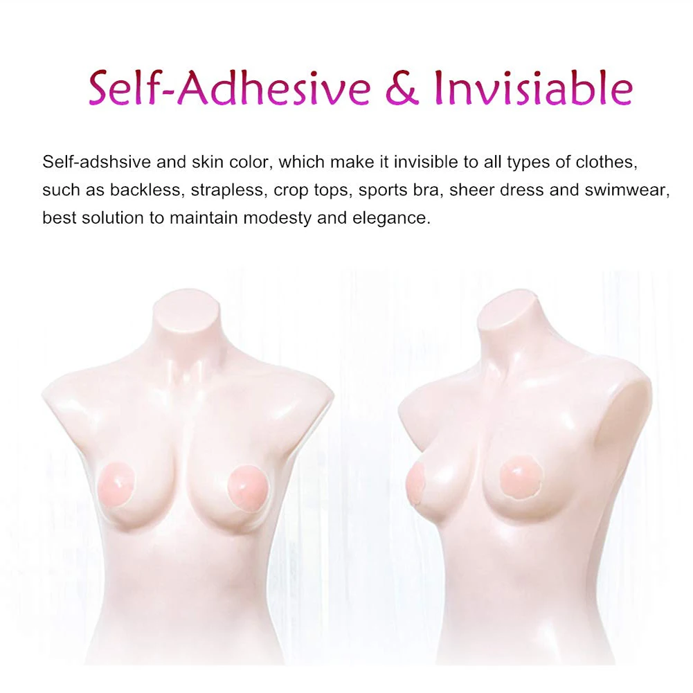 4Pairs Reusable Silicone Petal Adhesive Nipple Cover Invisible Bra Pad Pasties New Self Adhesive Nipple Breast Pasties Cover