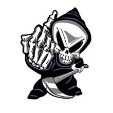 Забавный мультфильм наклейка средний палец череп наклейка водонепроницаемый винил ноутбук кожи наклейка для Macbook мотоциклетные автомобиля чемодан PS4