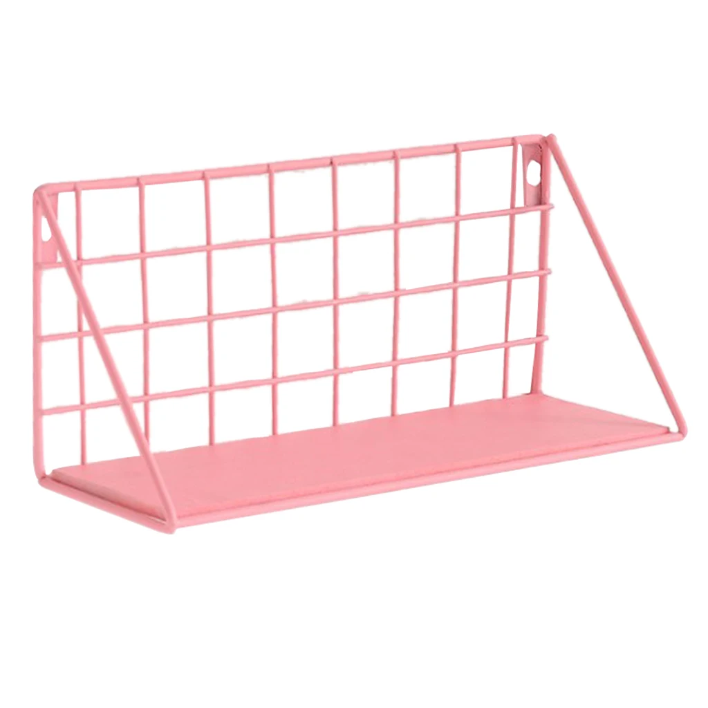 Wooden Iron Storage Holders Home Storage Shelf Wall Hanging Storage Box Flower Pots Book Storage Racks Display Organizer