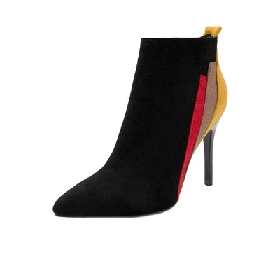 

British wind Martin boots women's boots 2018 autumn new short boots stiletto pointed high heels winter women's shoes