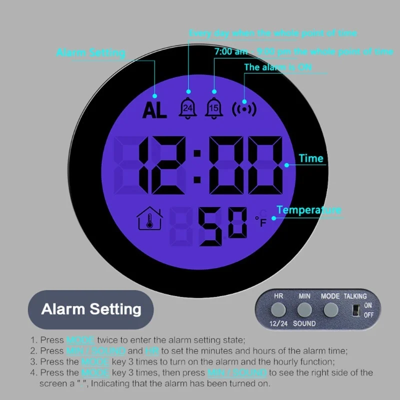 Alarm Clock Night Light With ProjectorLamp (1)