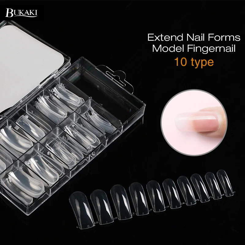 

BUKAKI 100pcs False Tips for Nail French Nail Tips Extension Manicure Art Salon Tool Nail Art Tips Clear Fake