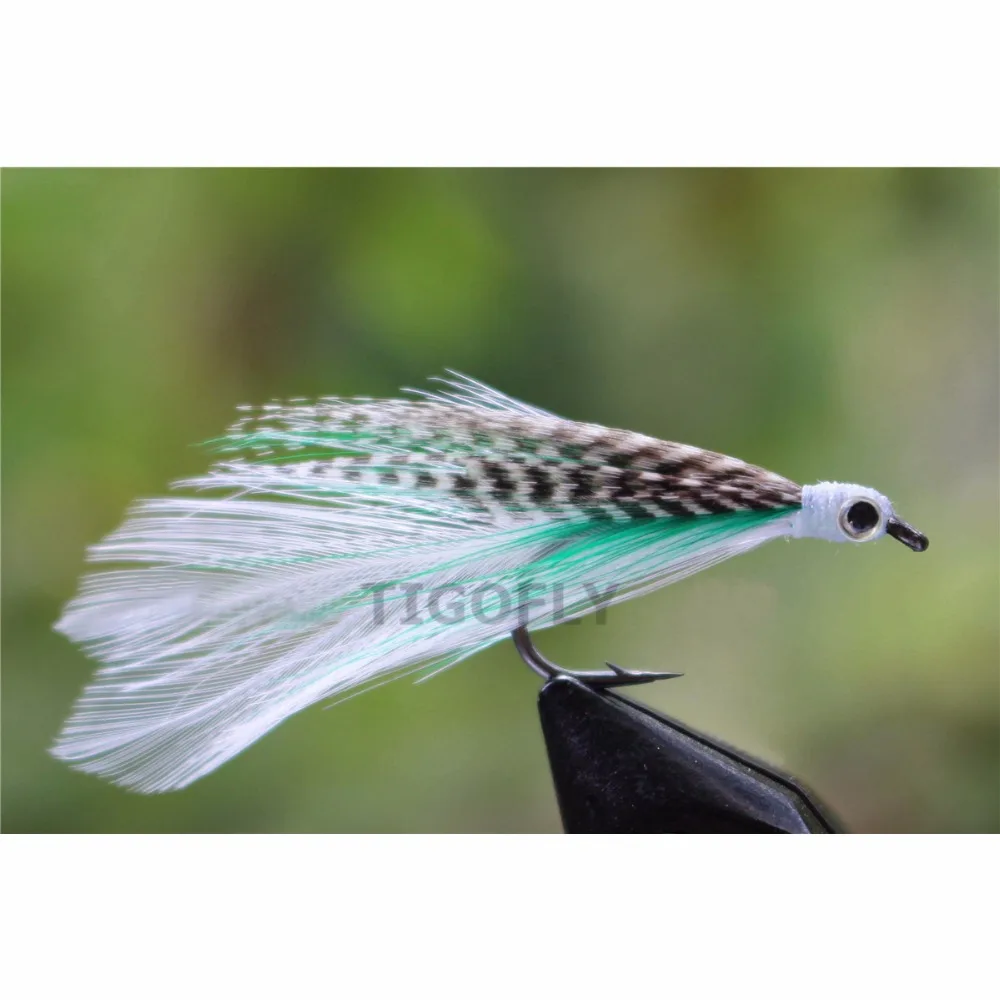 Tigofly, 24 шт., скидка, высокое качество, крыло для волос, лосось, форель, приманка для морской рыбалки