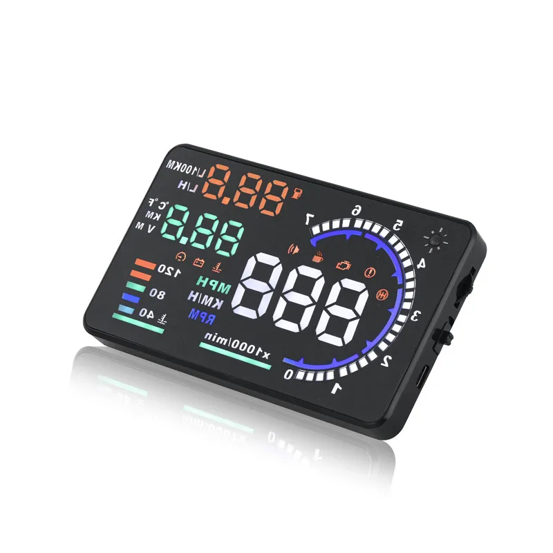 Новые A8 5 &quotHUD автомобилей Head Up Дисплей светодиодный ветрового стекла проектор OBD2