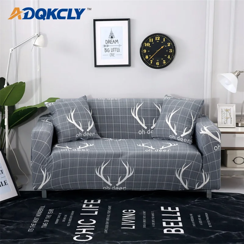 

ADQKCLY Nordic Style Tight Wrap Sofa Cover 100% Polyester All-inclusive Slipcover Sofa One/Two/Three/ Four Seater Sofa Towels