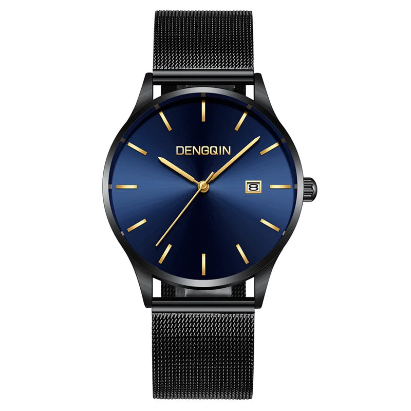 Лидирующий бренд Роскошные часы для мужчин модные мужские s часы синий водонепроницаемый часы Дата простой бизнес повседневное Кварцевые спортивные часы Reloje