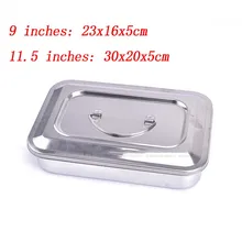 Dental Stainless Steel Dental Instruments Tray Surgical Nursing Medical Steriliser Container for Dentist Tool Storage Box
