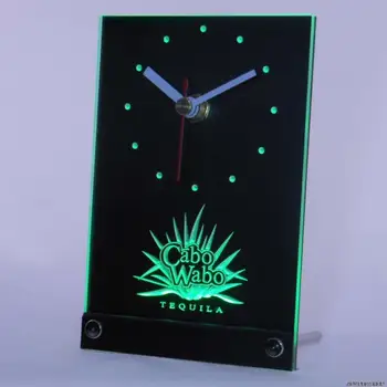 

tnc0112 Cabo Wabo Tequila Bar Beer Table Desk 3D LED Clock