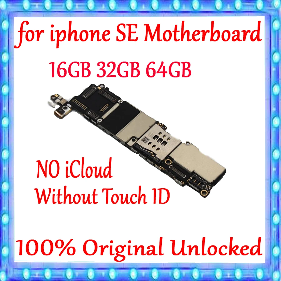 100% оригинальная разблокированная материнская плата для iphone 5SE SE без Touch ID с