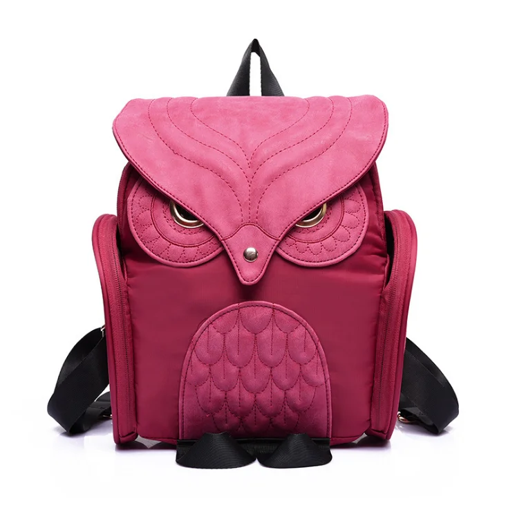 Fashion Cute Owl Backpack Women Cartoon School Bags For Teenagers Girls Nylon Women Backpack Punk Zipper