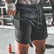 Новые мужские шорты для бега s 2 в 1 спортивные мужские двухслойные быстросохнущие спортивные шорты для бега в спортзале весна/лето/осень