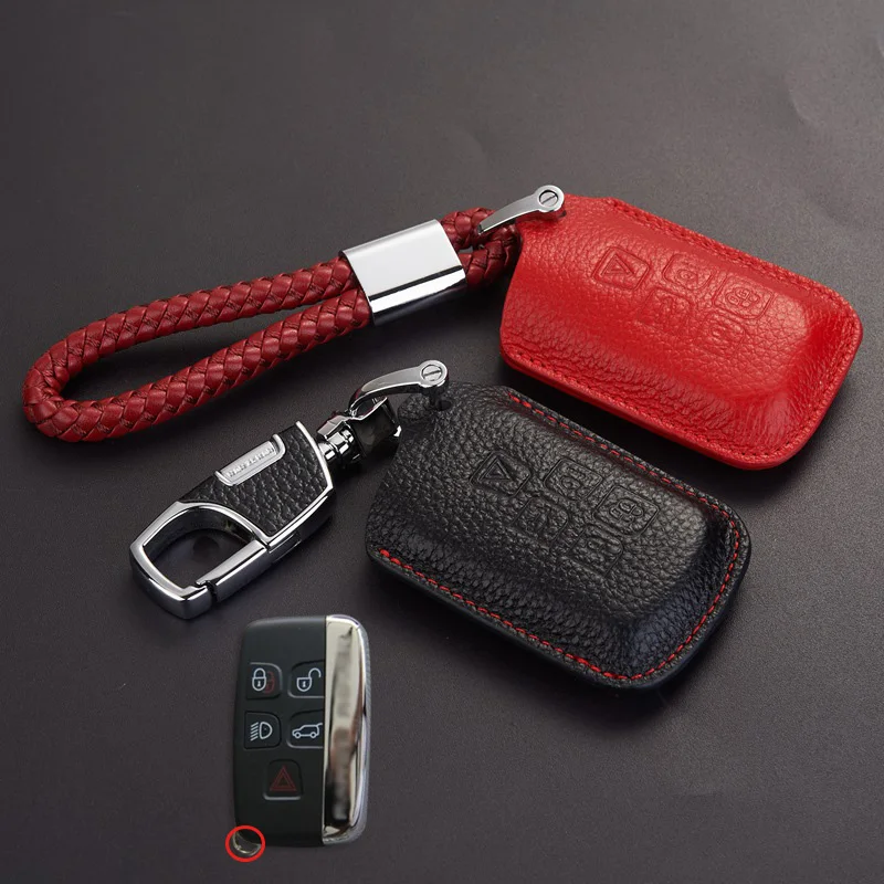 Кожаный чехол для ключа Range Rover Evoque Velar аксессуары Land Discovery 4 3 LR Freelander держатель