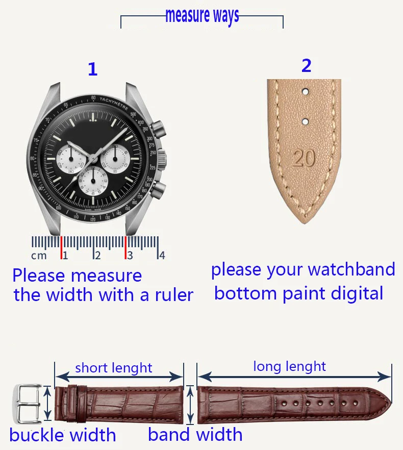 Straps tamanho 12mm 14mm 15mm 16mm 18mm