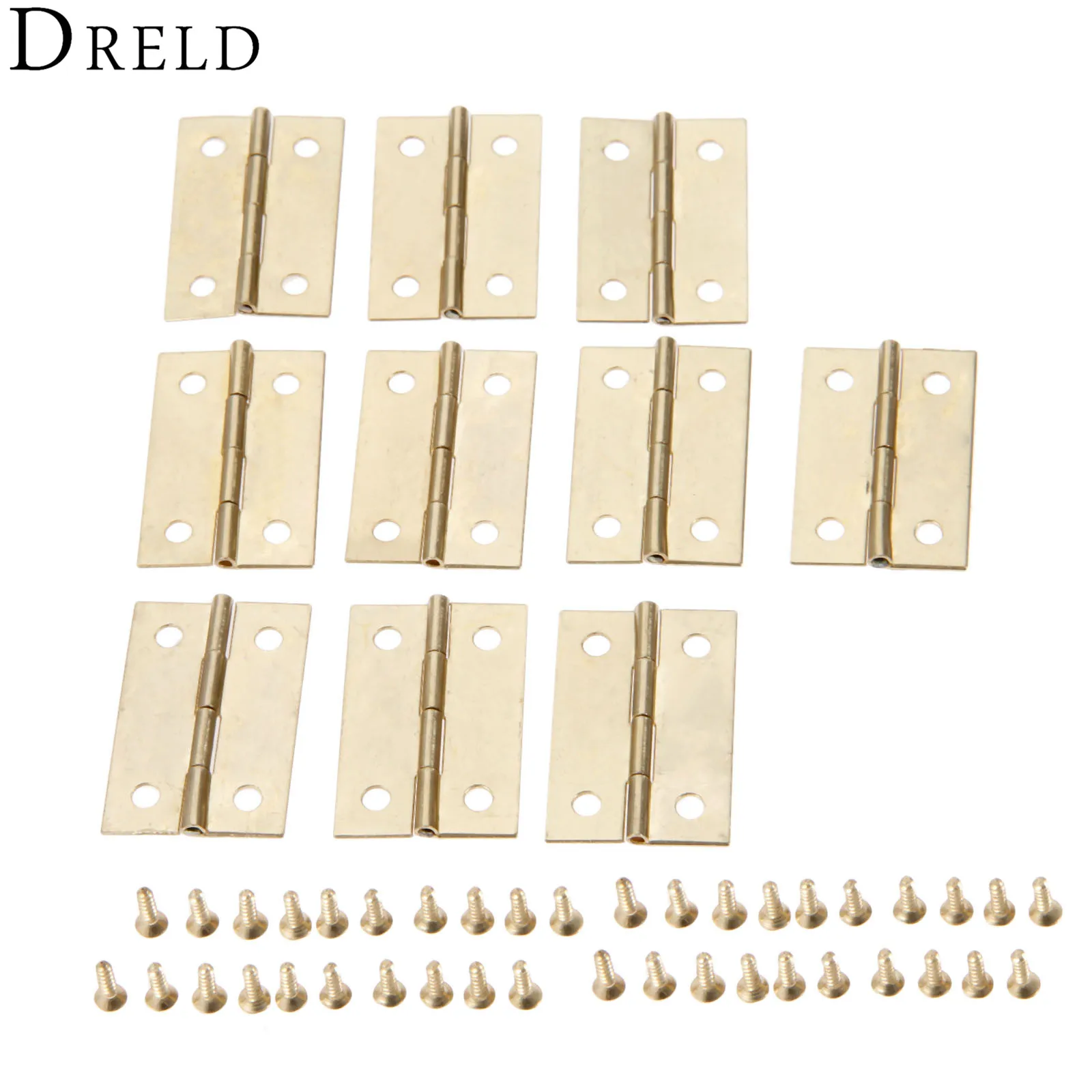 DRELD 10Pcs 35*22mm Furniture Hinge Drawer Door Small Hinge 4